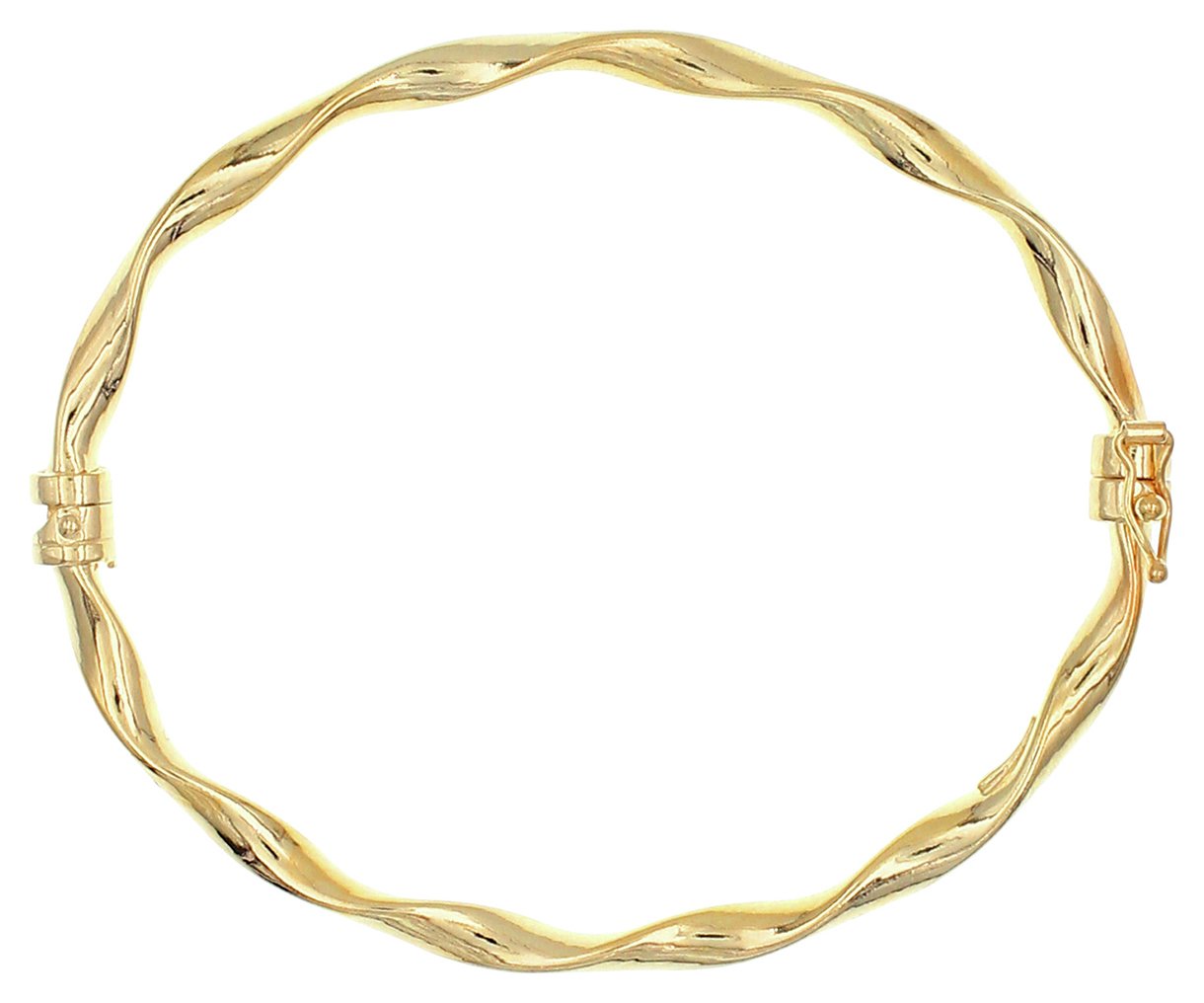 Revere 9ct Gold Plated Sterling Silver Hinged Twist Bangle Review