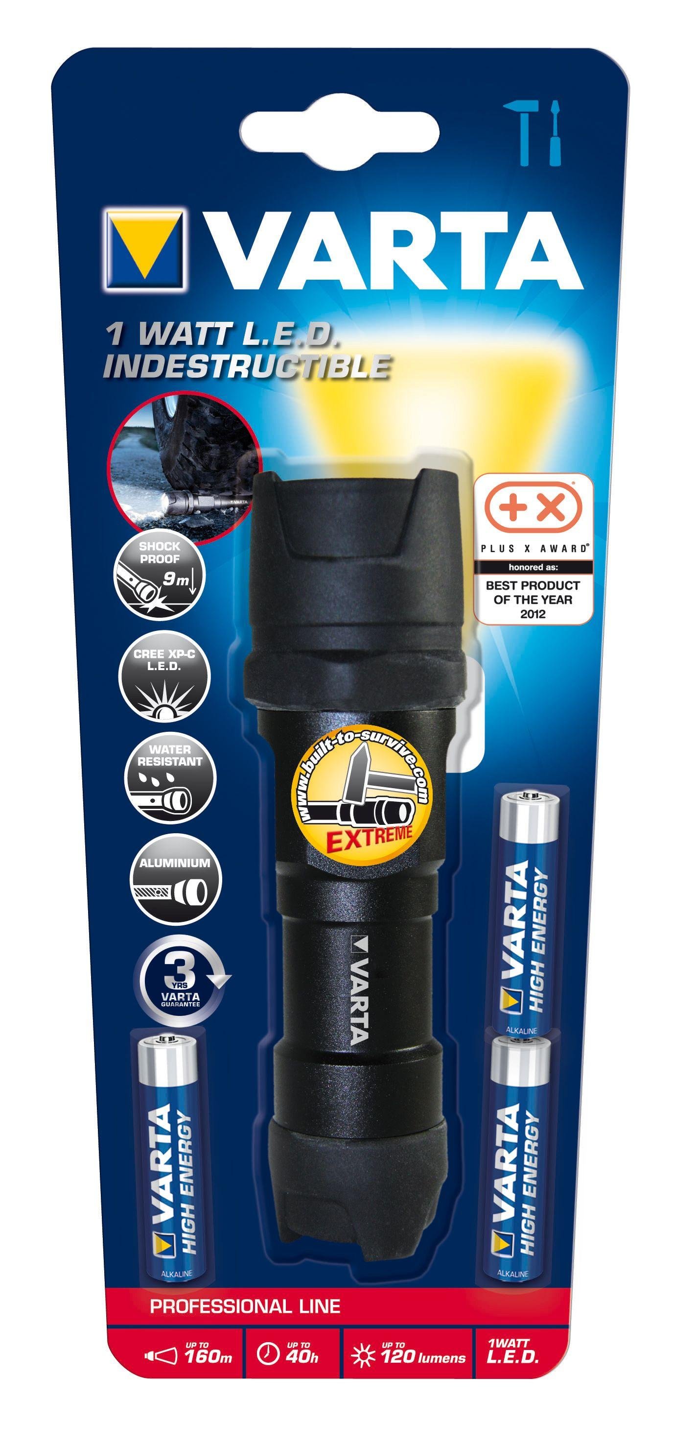 VARTA 1W Indestructible LED Torch