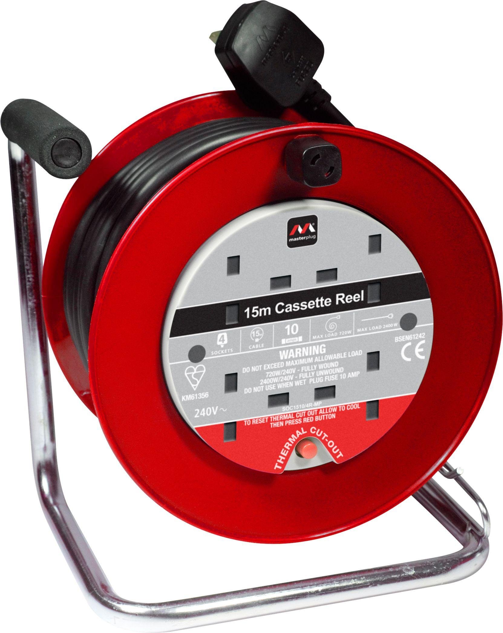 Review of Masterplug 4 Socket Cable Reel - 15m