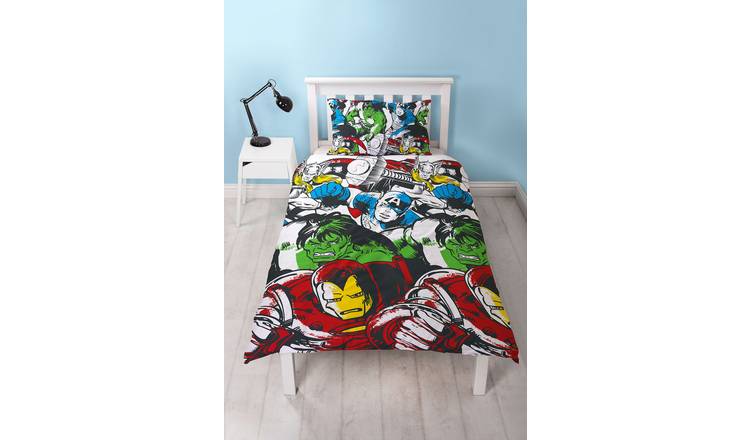 Buy Disney Marvel Comics Squad Bedding Set Single Argos