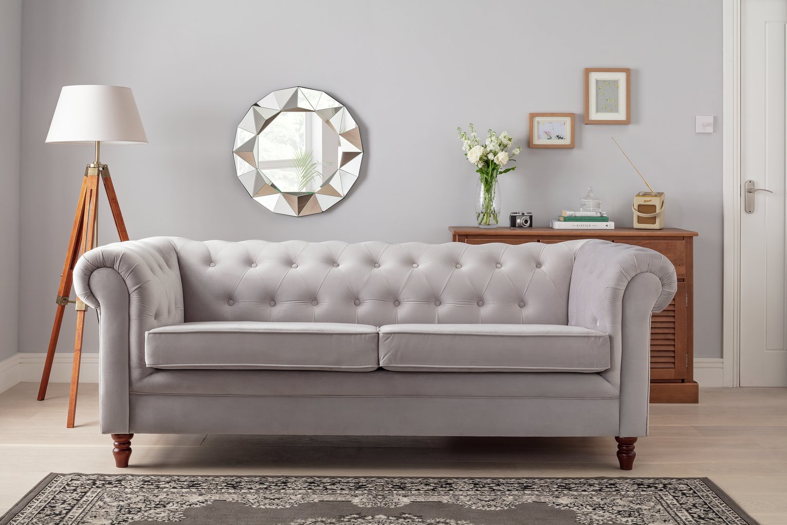 Argos Home Chesterfield 3 Seater Velvet Sofa Review