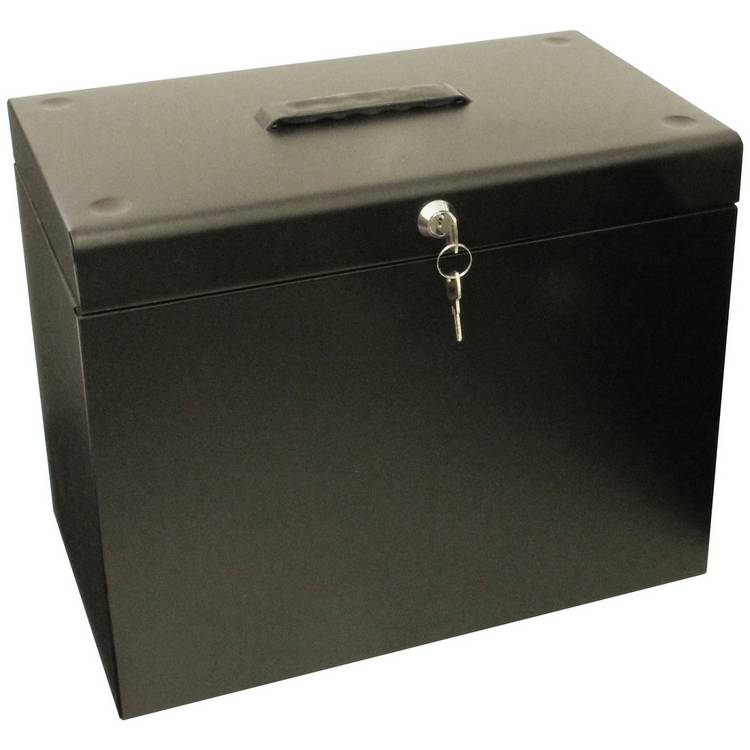 Cathedral A4 Metal File Box - Black 0