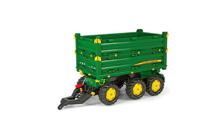 Rolly Toys John Deere High Side Multi-Trailer with Pivoting Wheels  - Green