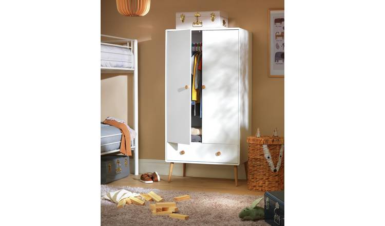 Buy Argos Home Bodie 2 Door 1 Drawer Wardrobe White
