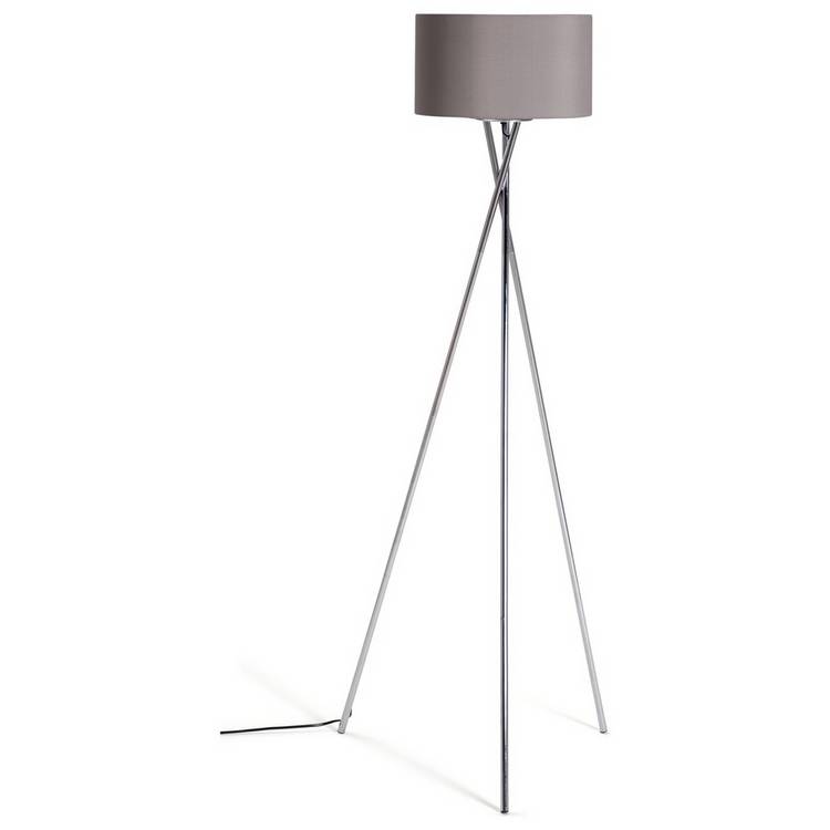 Argos Home Tripod Floor Lamp - Grey and Chrome 0
