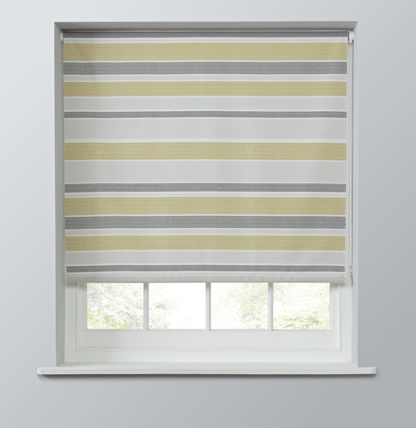 Argos Home Stripe Daylight Roller Blind - 6ft - Ochre & Grey