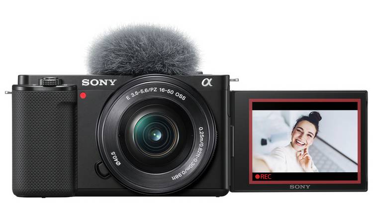 Sony Alpha ZVE10L 24.2MP Vlog Camera With Lens Kit-Black