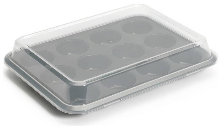 Buy Argos Home 12 Cup Muffin Tray with Plastic Cover Bakeware