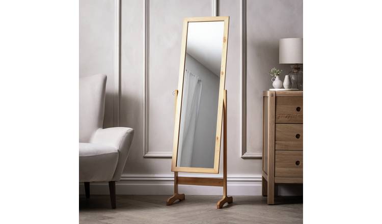 Free standing store cheval mirror