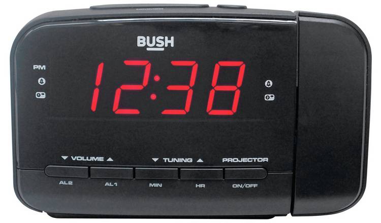 Bush Projection Alarm Clock - Black