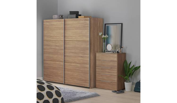 Extra large wardrobe store with drawers