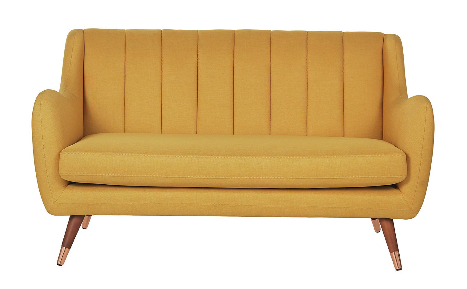 Argos Home Leila 2 Seater Fabric Sofa - Yellow