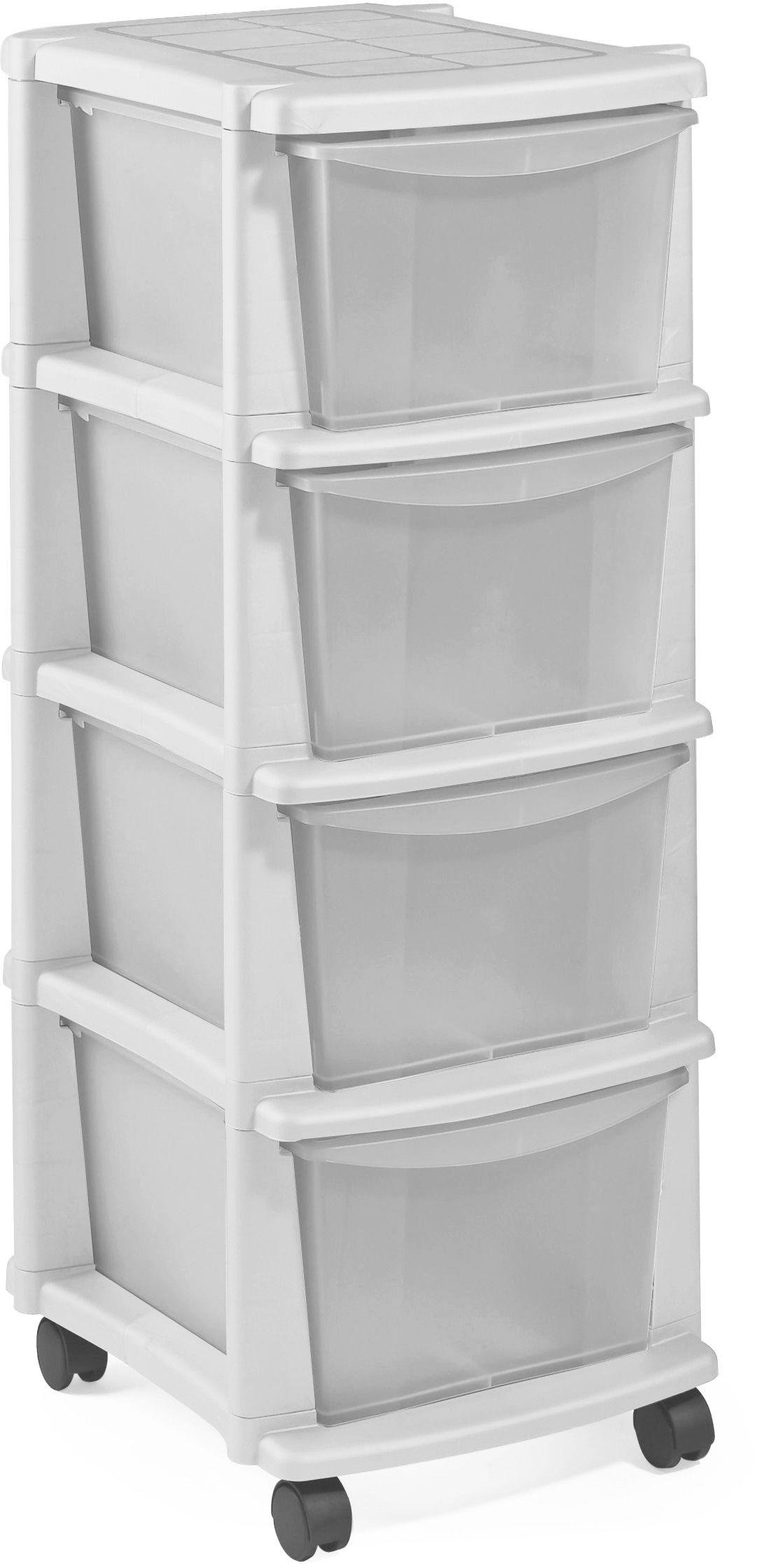 Argos Home 4 Drawer White Plastic Tower Storage Unit