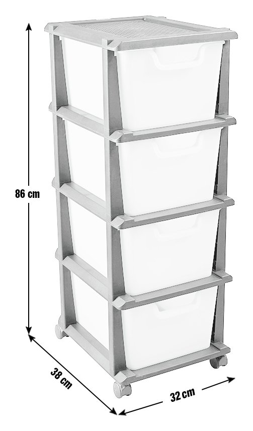 Argos Home 4 Drawer White Plastic Tower Storage Unit Reviews