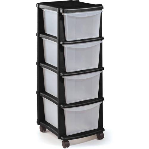 Buy Argos Home 4 Drawer Black Plastic Tower Storage Unit Plastic