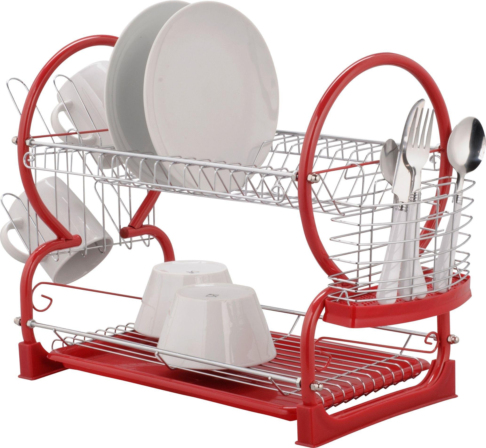 Argos Home 2 Tier Dish Rack Red 9144565 Argos Price Tracker pricehistory