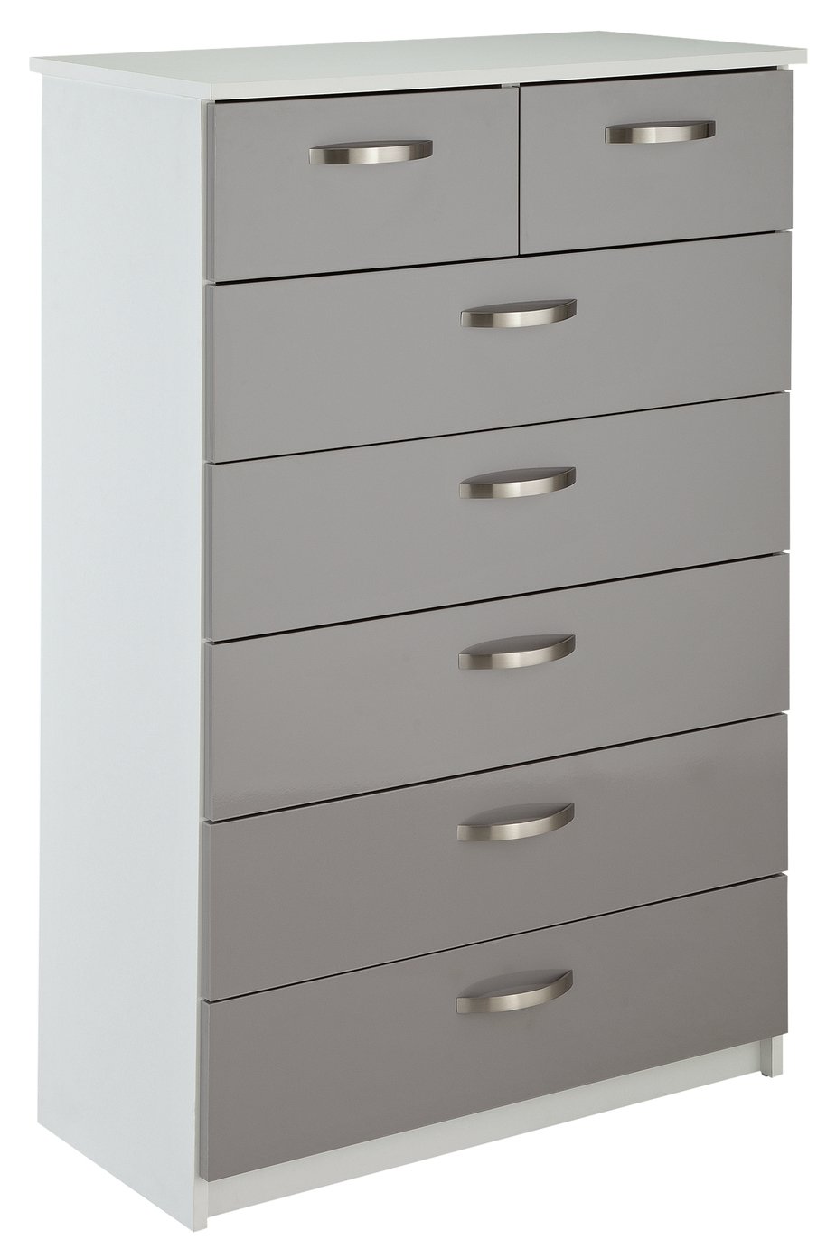 Argos Home Cheval Gloss 5+2 Drawer Chest of Drawers - Grey