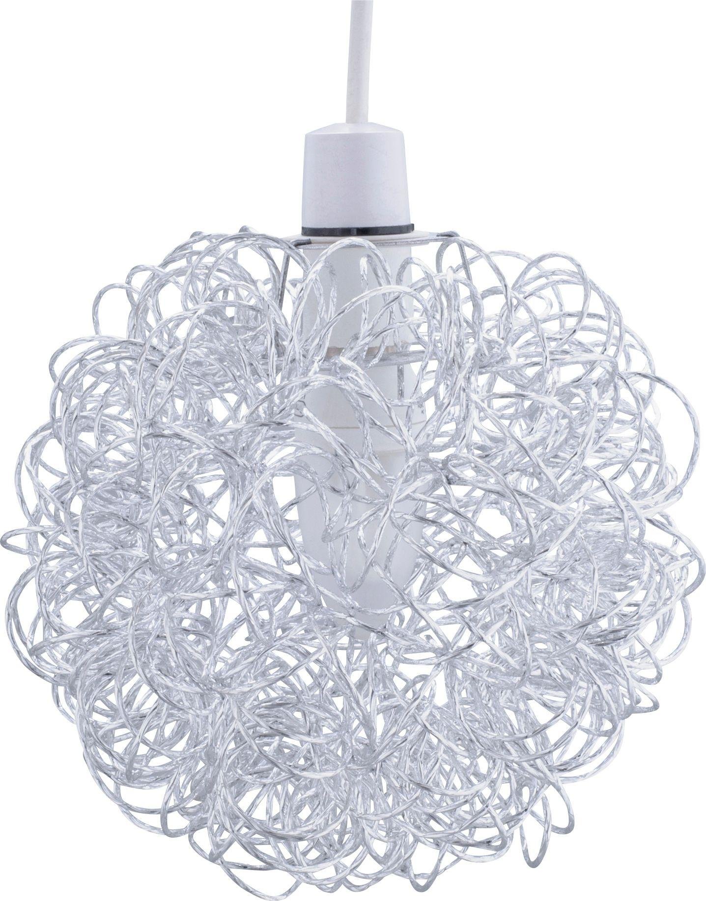 Argos Home Scribble Aluminium Ball Shade - Chrome