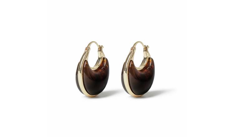 Freedom Tortoiseshell Chunky Hoop Earrings
