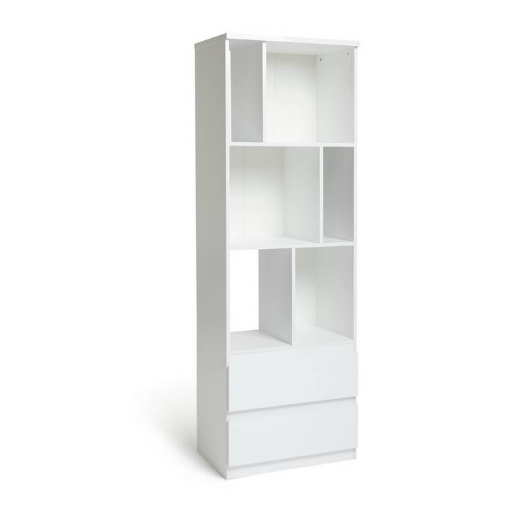 Habitat Jenson Narrow Bookcase - White Gloss 0