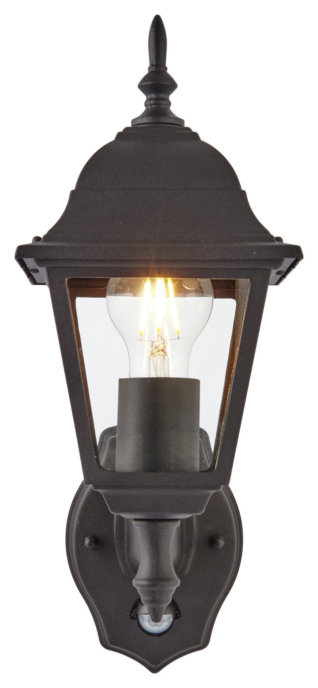 Argos Home Classic 4 Panel Black PIR Lantern