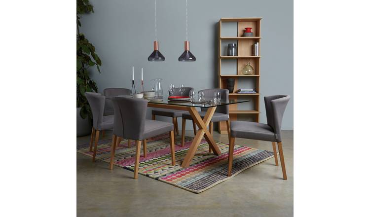 Habitat Bloomsbury Geometric Wool Cut Pile Rug - 200x140cm