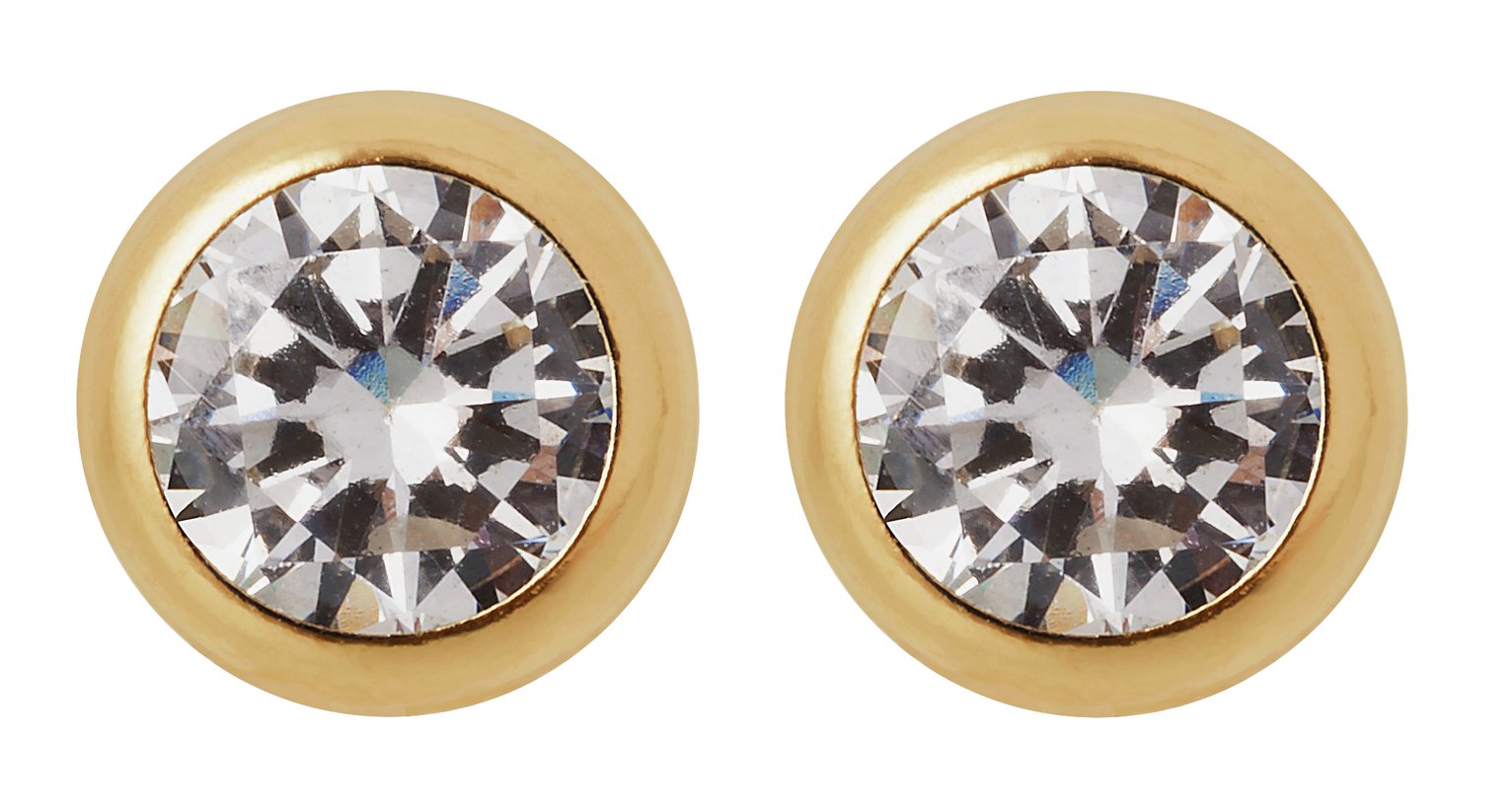 Revere 9ct Yellow Gold Round CZ 5mm Stud Earrings Review