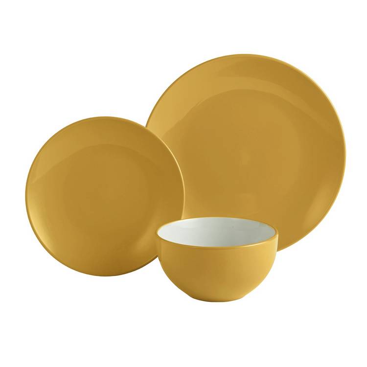 Argos Home 12 Piece Stoneware Dinner Set - Mustard 0