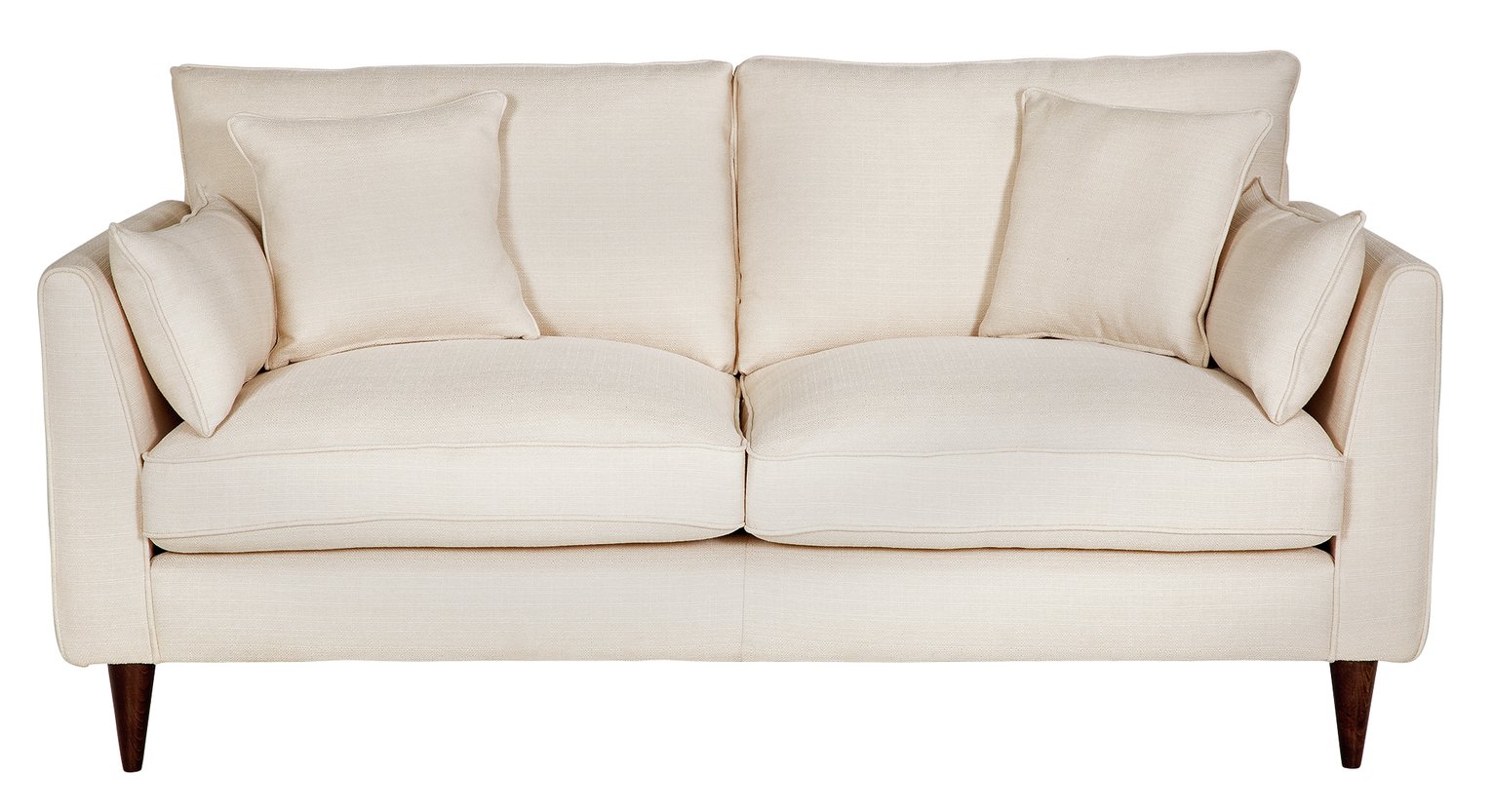 Argos Home Hector 2 Seater Fabric Sofa - Natural Linen