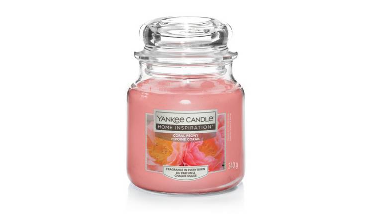 Yankee Home Inspiration Medium Jar Candle - Coral Peony