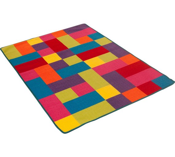 Buy ColourMatch Kids' Extra Large Block Rug - 170x120cm - Multi at ...