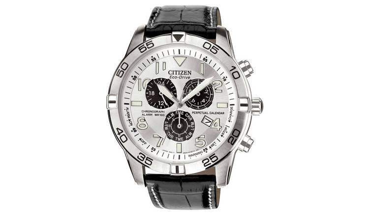 Buy Citizen Men's Black Coloured Leather Strap Watch | Men's watches | Argos