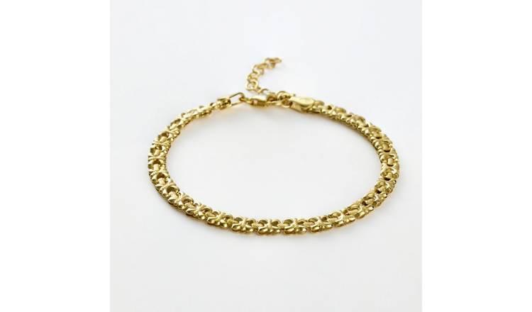 Revere Gold Plated 925 Sterling Silver Flat Fancy Bracelet