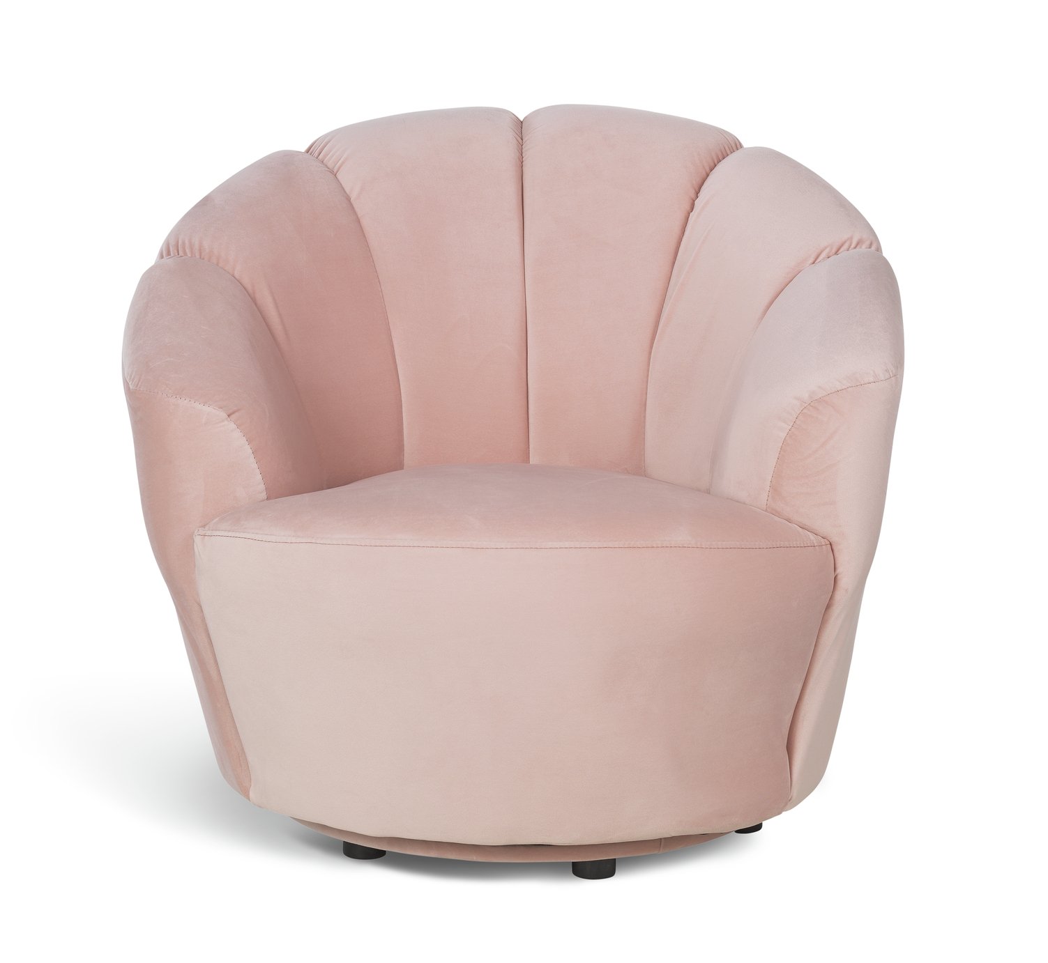 Argos Home Ezra Velvet Swivel Chair - Blush Pink (9158472) | Argos