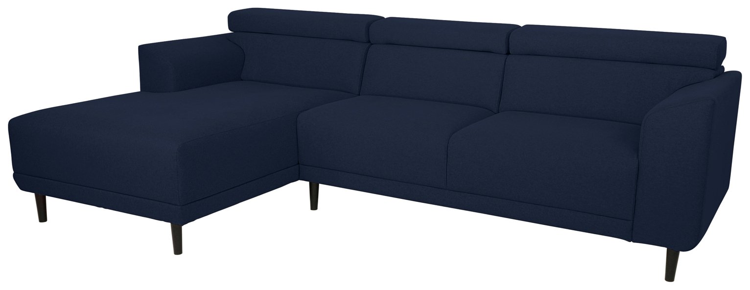 Argos Home Jonas Left Corner Fabric Sofa - Navy