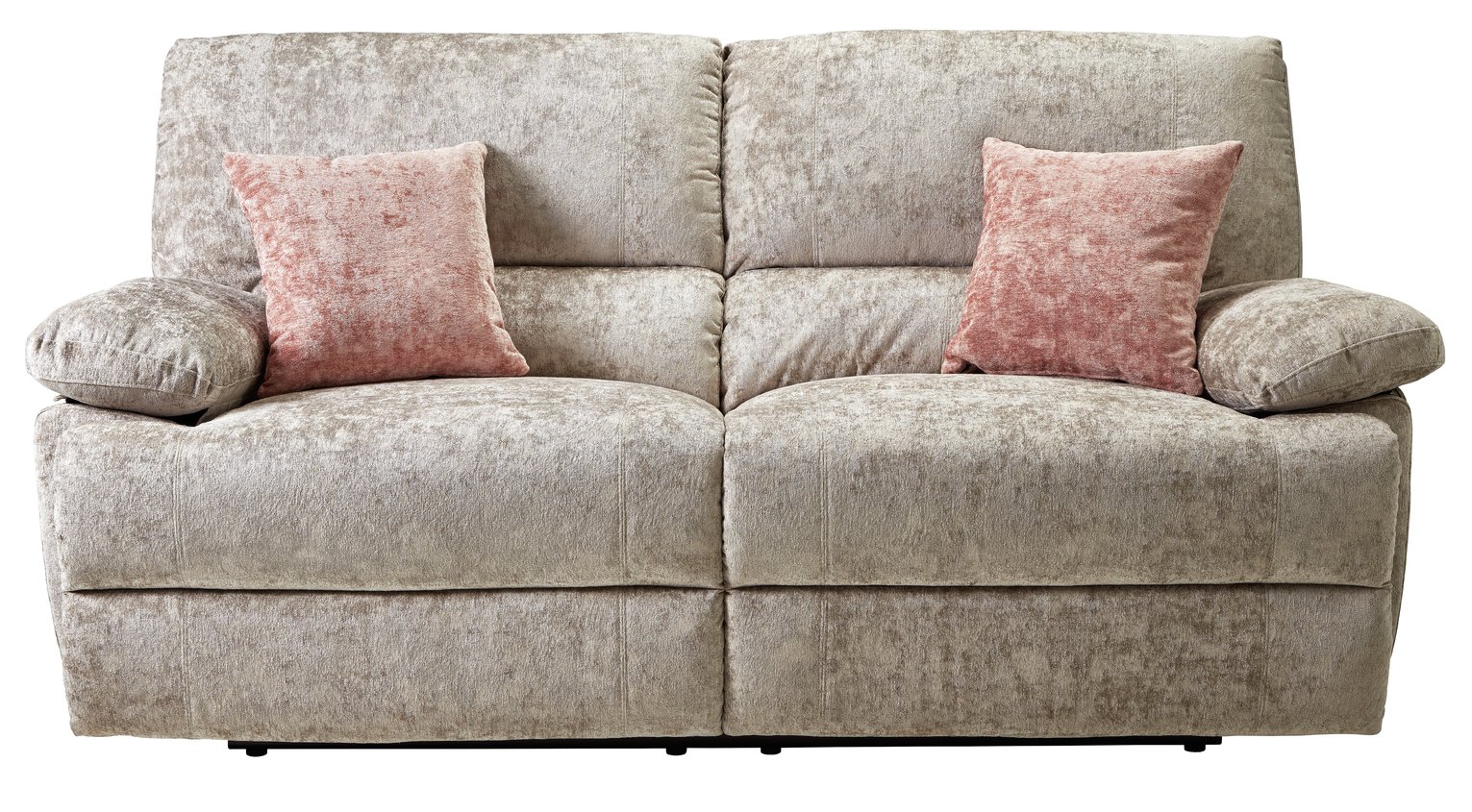 Argos Home Carmilla 3 Seater Fabric Recliner Sofa Silver (9159299