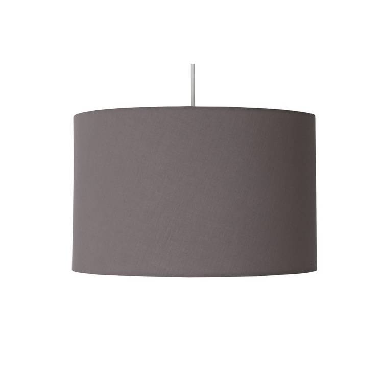 Argos Home Grey Easy Fit Drum Lampshade - 40cm 0