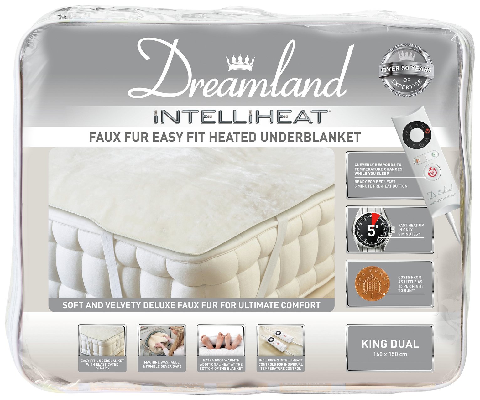 Dreamland Intelliheat Dual Electric Underblanket - Kingsize