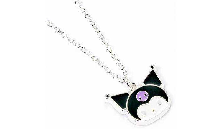 Hello Kitty Gold Tone Metal and Pearlised Enamel Kuromi Pendant Necklace