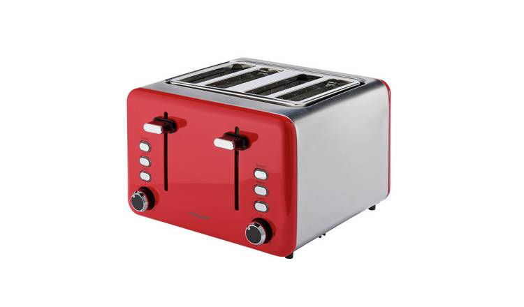 Buy Cookworks 4 Slice Toaster Red Toasters Argos