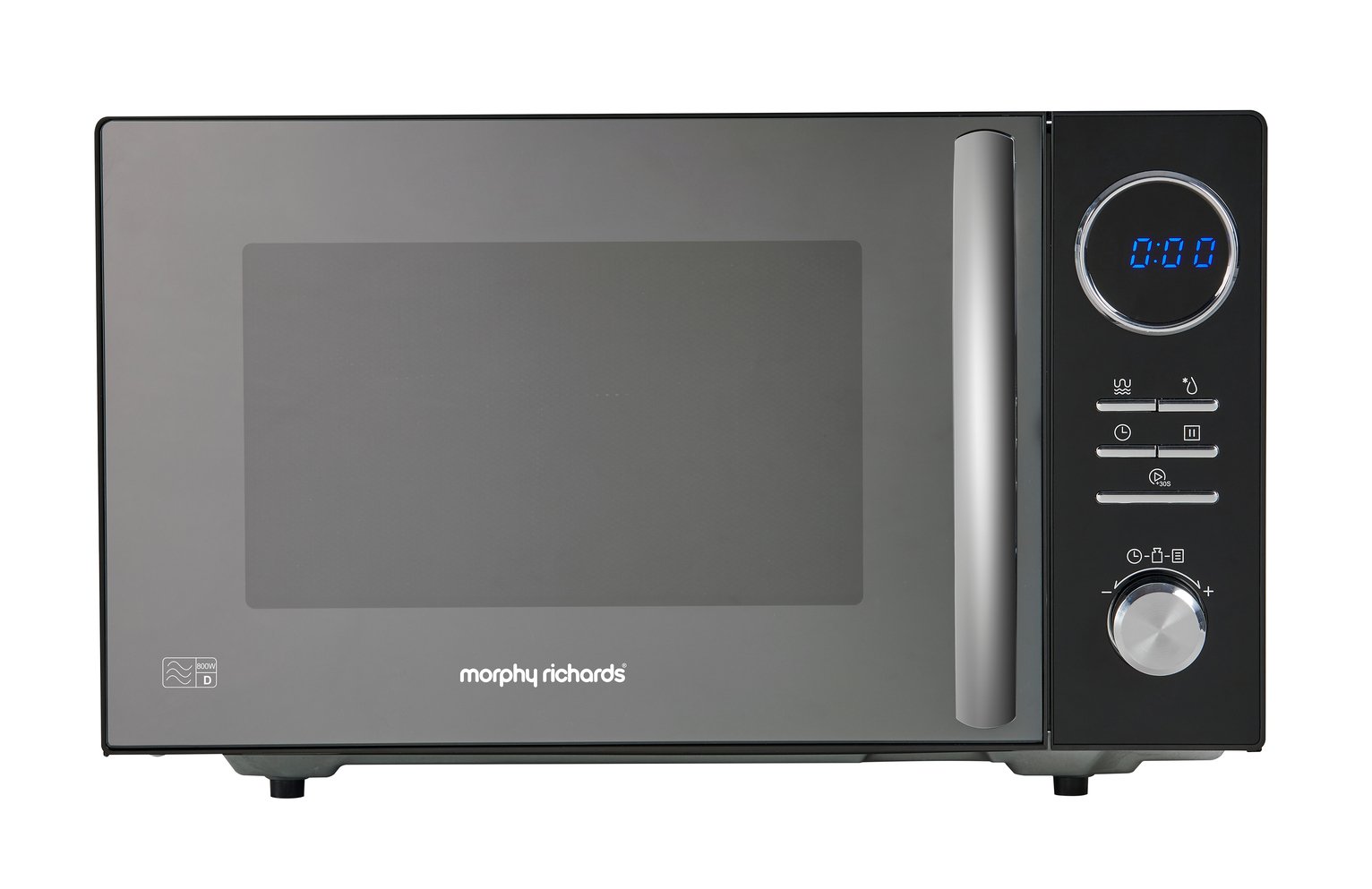 Morphy Richards 800W Microwave with Grill - Black