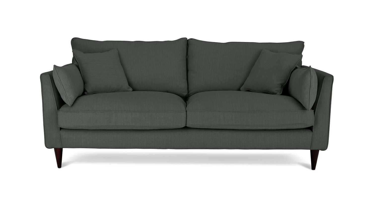 Habitat Hector 3 Seater Fabric Sofa - Charcoal Linen