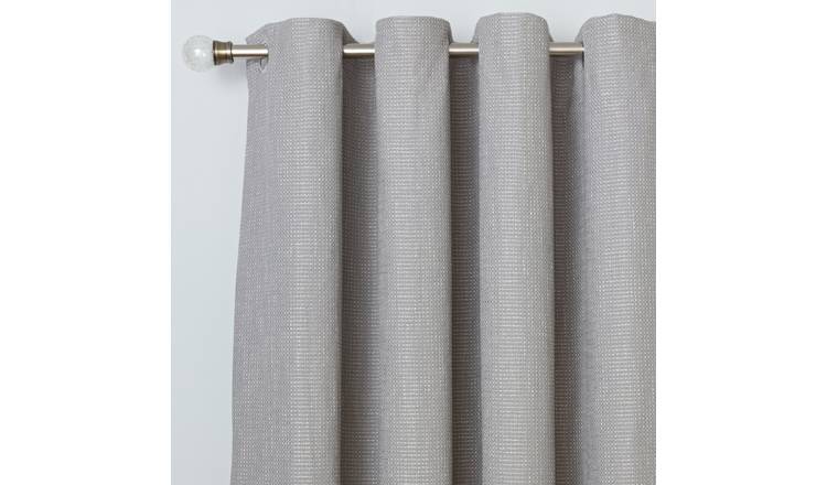 Buy Argos Home Weave Blackout Lined Eyelet Curtains Grey
