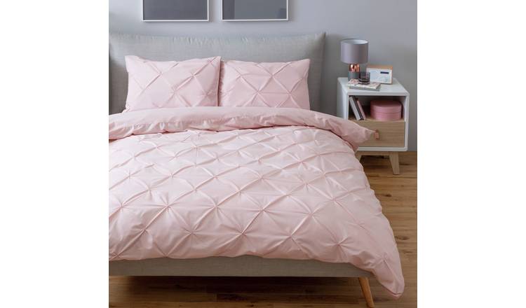 Buy Argos Home Hadley Pink Pintuck Bedding Set Duvet Cover Sets