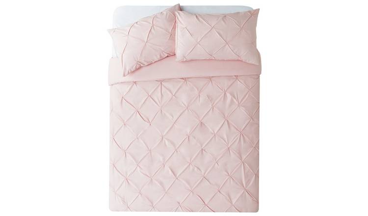 Buy Habitat Hadley Pintuck Blush Pink Bedding Set Double Duvet
