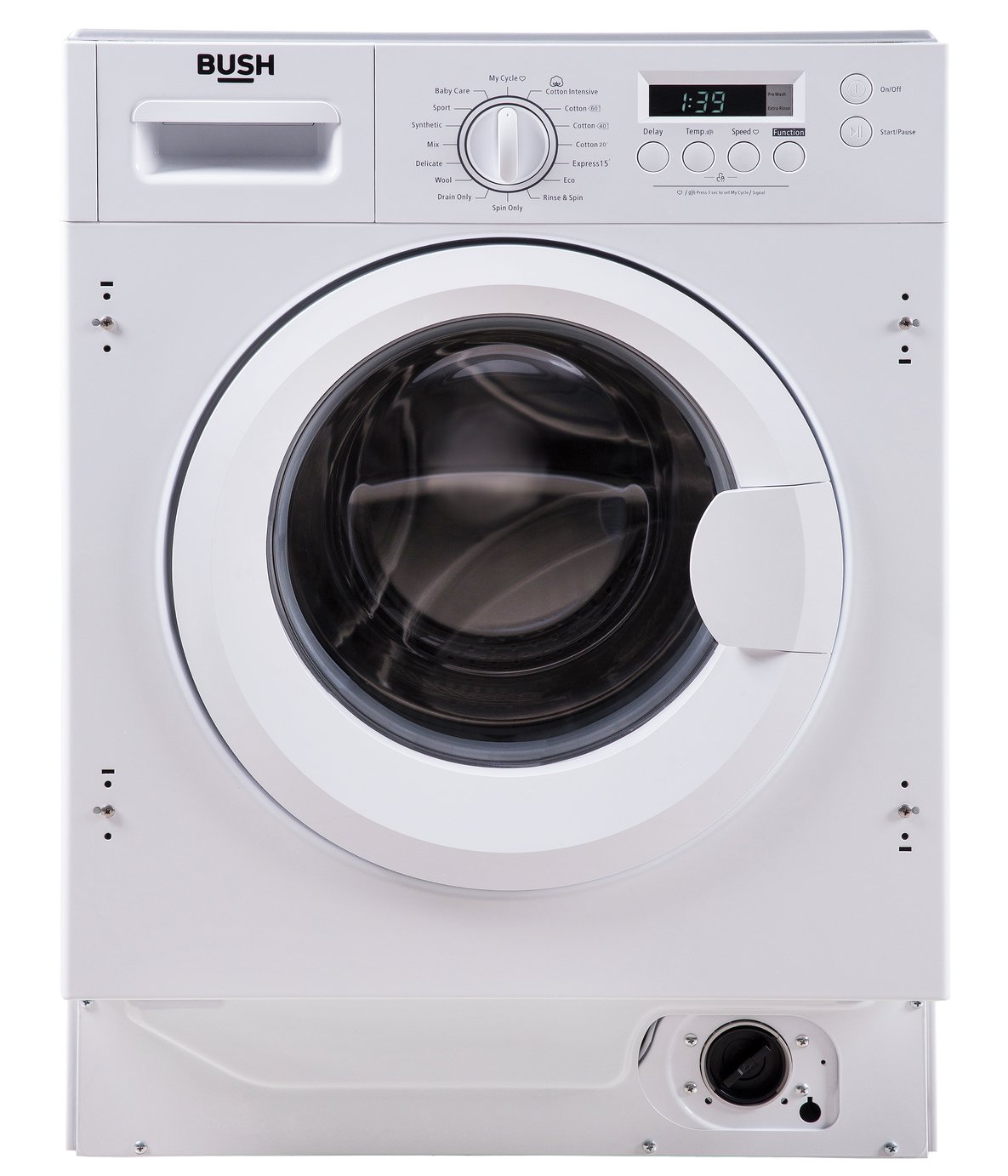 Bush WDSAEINT86 7KG/8KG 1400 Spin Washer Dryer - White