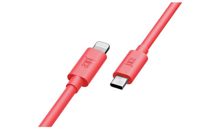 Juice App.Match 2m Lightning to Type C Cable - Coral