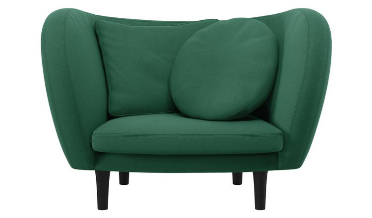 Buy Habitat Arya Green Fabric Armchair | Armchairs and chairs | Argos