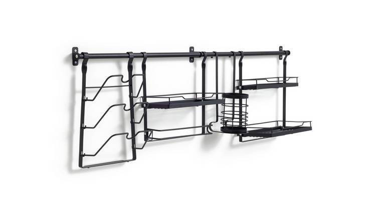 Kitchen wall deals racks and storage