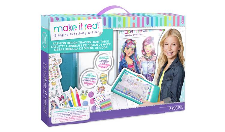 Buy Make It Real Fashion Design Mega Set with Light Table, Drawing and  painting toys